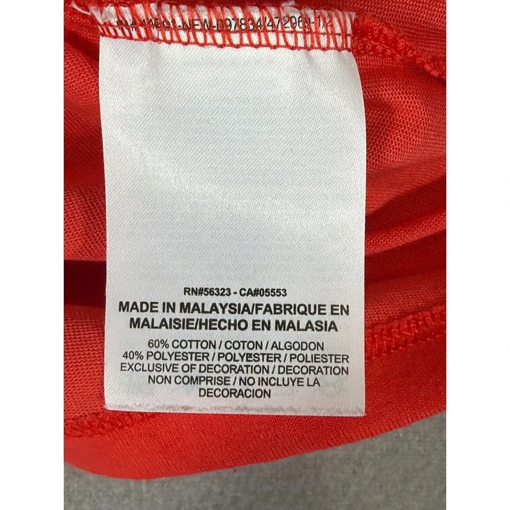 Nike Womens Dri-FIT V-Neck Graphic‎ T-Shirt Red Athletic Cut Large 805745-696